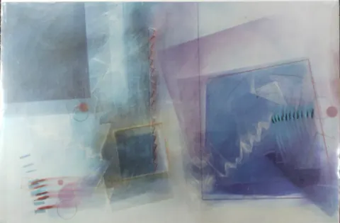 Geometric Abstraction in Blue and Violet