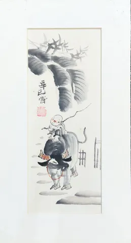 Old Beijing Childhood & Companionship – Series 8 - Chinese Ink Painting (Matted)