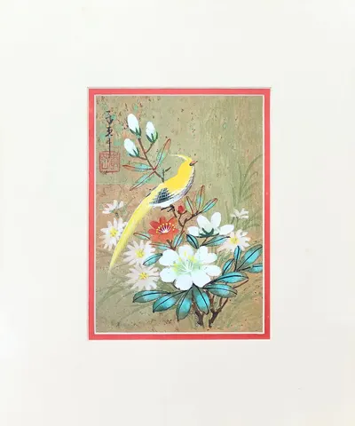 Bird & Blossoms 2 – Watercolor & Ink on Paper