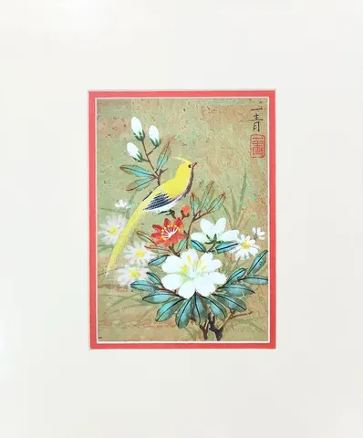 Bird & Blossoms 3 – Watercolor & Ink on Paper