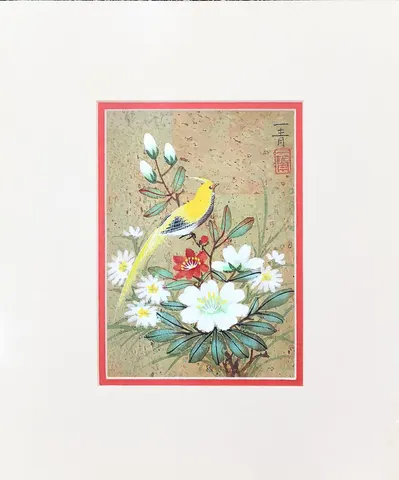 Bird & Blossoms 4 – Watercolor & Ink on Paper