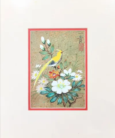 Bird & Blossoms 9 – Watercolor & Ink on Paper