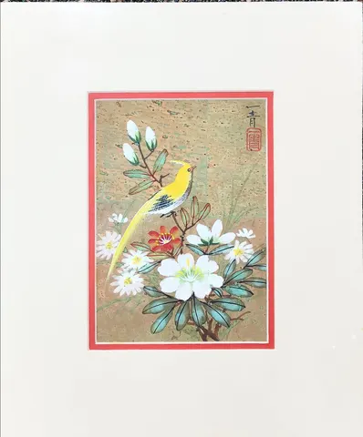 Bird & Blossoms 10 – Watercolor & Ink on Paper