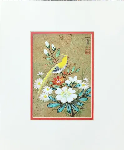 Bird & Blossoms 12 – Watercolor & Ink on Paper