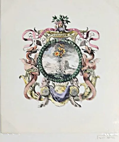Heraldic Floral Emblem