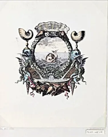 Ex Libris Whale Emblem