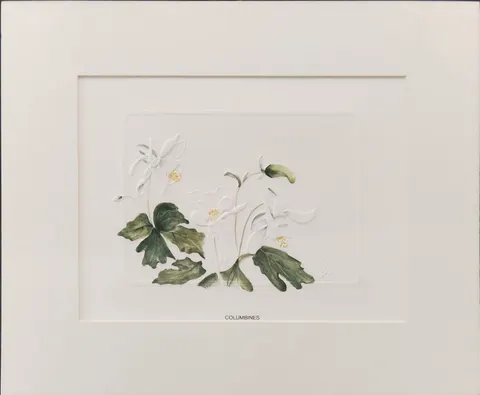 Columbines – Embossed Botanical Print (Promotion)