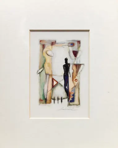 Abstract Intertwined Figures - Open Lithograph Print