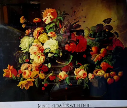Mixed Flowers and Fruit