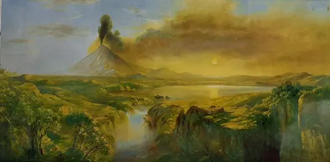 Reproduction Oil Painting - Cotopaxi Volcano landscape