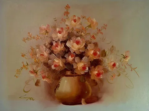 "Eternal Blossoms" – Vintage Oil Painting