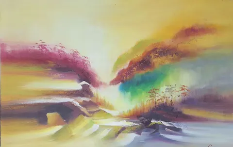 Radiant Sunset Glow over Evergreen Ridge II