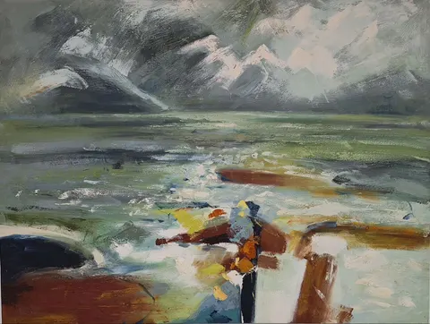 "Echoes of the Mountains" – Original Oil Painting
