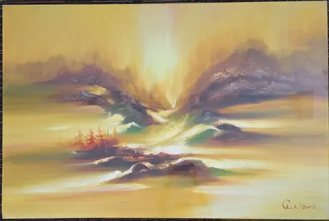 Abstract Landscape with Vivid Fields II
