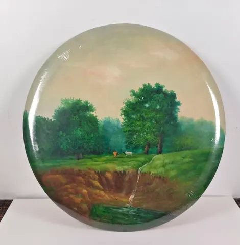 Circular Decorative Oil Painting Plate 17