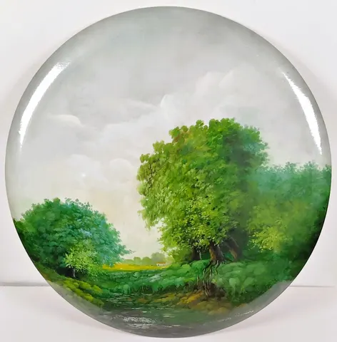 Circular Decorative Oil Painting Plate 19