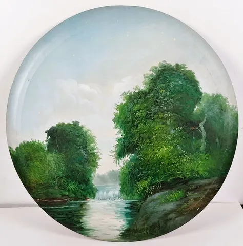 Circular Decorative Oil Painting Plate 20