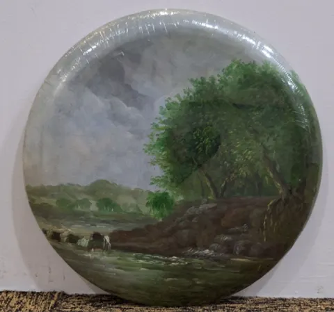Circular Decorative Oil Painting Plate 21