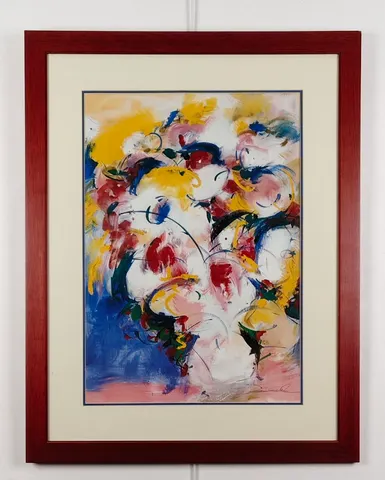 Framed Lithograph Print - Swirling Vibrance
