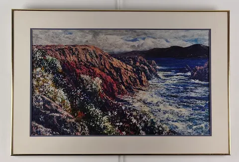 Coastal Cliffs Lithograph Print