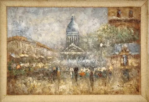Paris Street Scene with Sacre Coeur