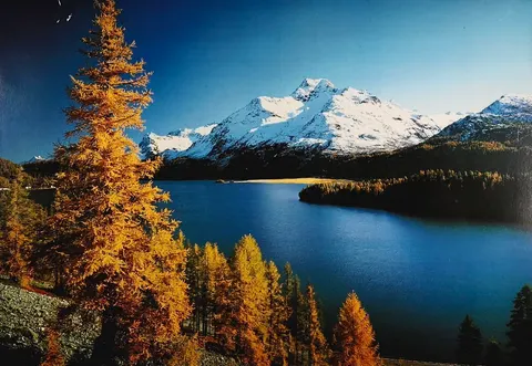 Autumn Reflections – Mountain Lake Poster Print