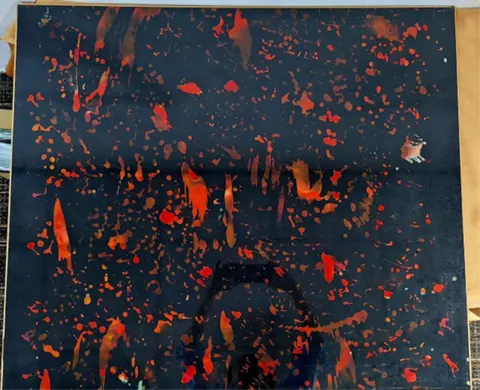 Abstract Energy – Red & Black Composition