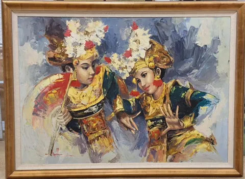 Balinese Dancers in Golden Attire