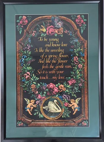 "Romance in Bloom" – Framed Art Print