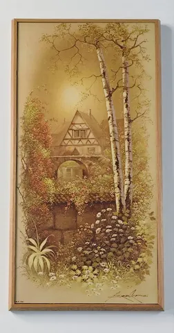 Countryside Cottage – Lithograph Print