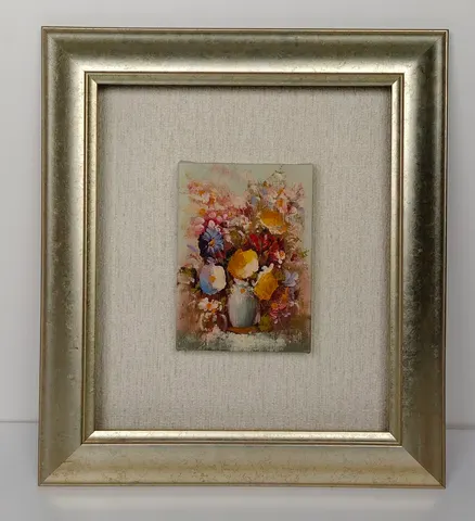 Bouquet with Metallic Gold Frame