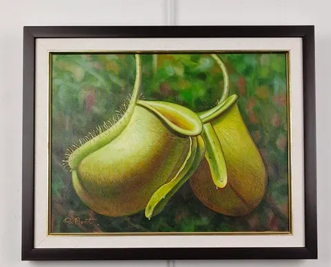Twin Pitcher Plants  Oil Painting