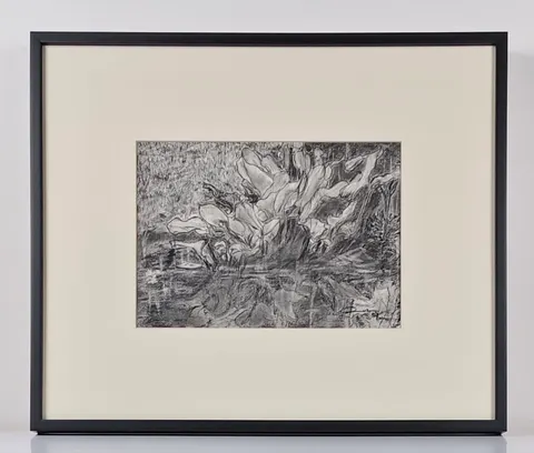 Black & White Artwork – Botanical Reflection