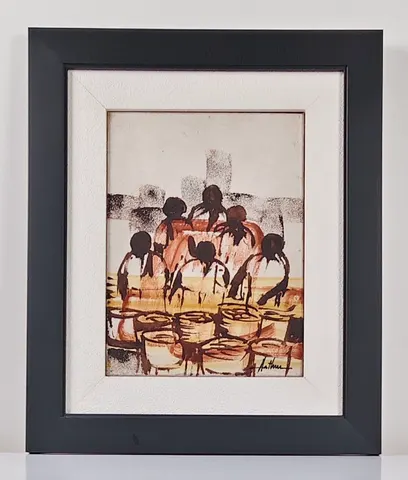 Original Oil Painting – Abstract Human Figures