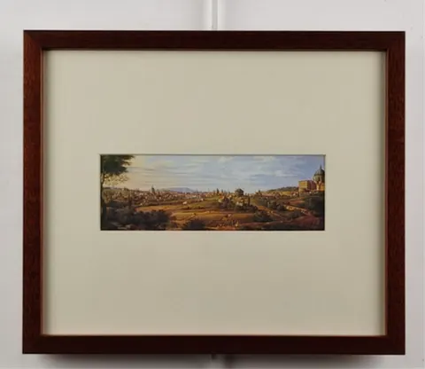Panoramic Townscape with Rolling Hills