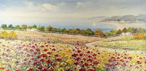 Poppies and Pastel Skies