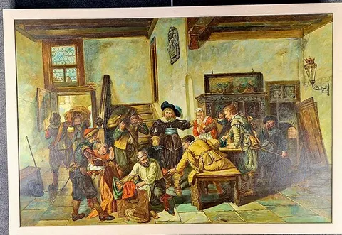 Soldiers at the Inn - Reproduction Oil Painting