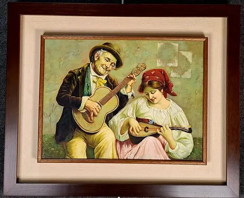 Musical Companions: Oil Painting Reproduction