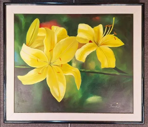 Golden Lilies in Bloom