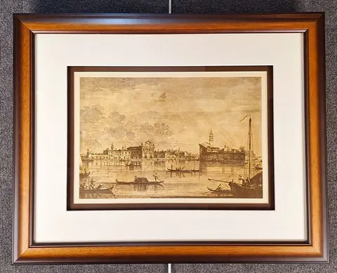 Historic Waterfront Lithograph (Reproduction)