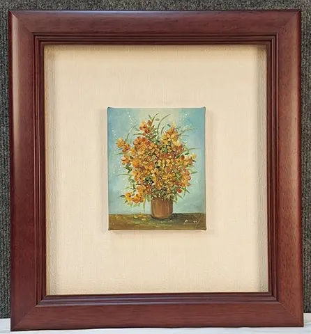 Framed Oil Painting - Rustic Arrangement