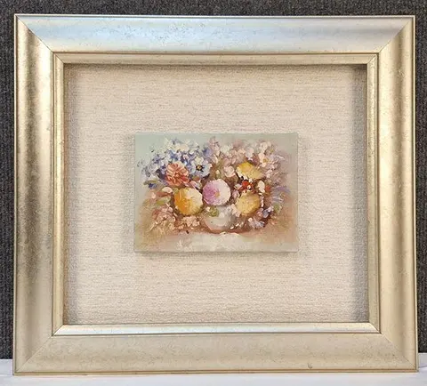 Framed Floral Oil Painting - Over Serenity
