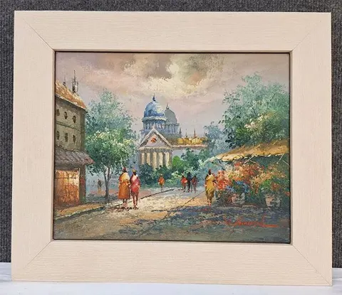PROMORM180Framed Oil Painting Autumn in Montmartre