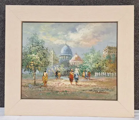 PROMORM180 Framed Oil Painting Twilight Sanctuary