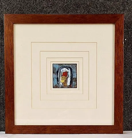 PROMORM88 Framed Collage Abstract Enamel Art III