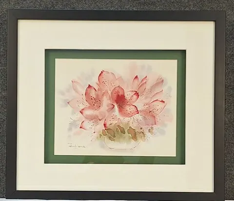 Framed Watercolor -Blush in Bloom by Juliana