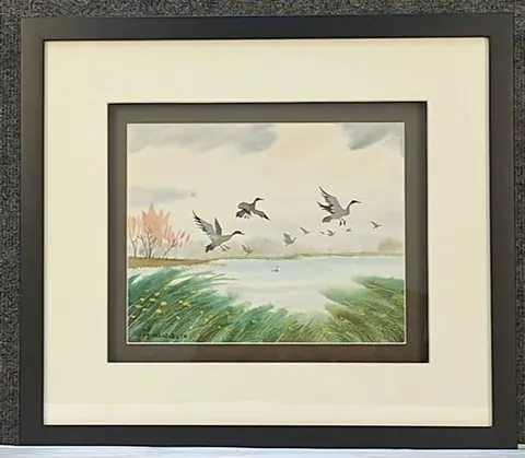 Framed Watercolor - The Gathering Sky by Francesco