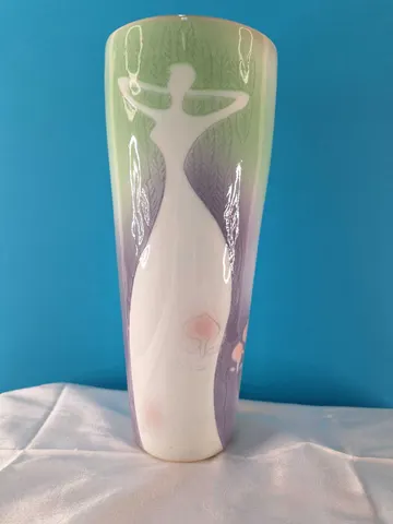 Multicolor Abstract Female Silhouette Ceramic Vase