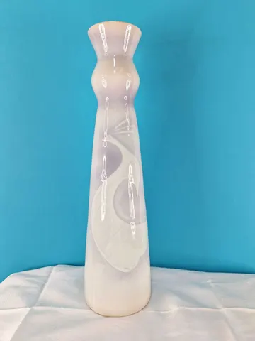 Multicolor Abstract white bird silhouette Ceramic Vase
