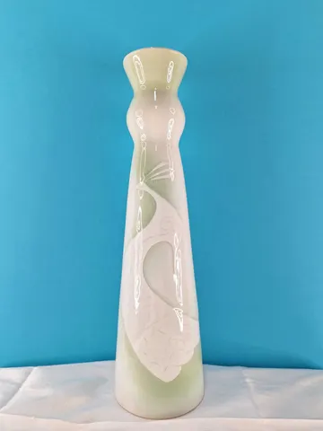 Multicolor Abstract white bird silhouette Ceramic Vase